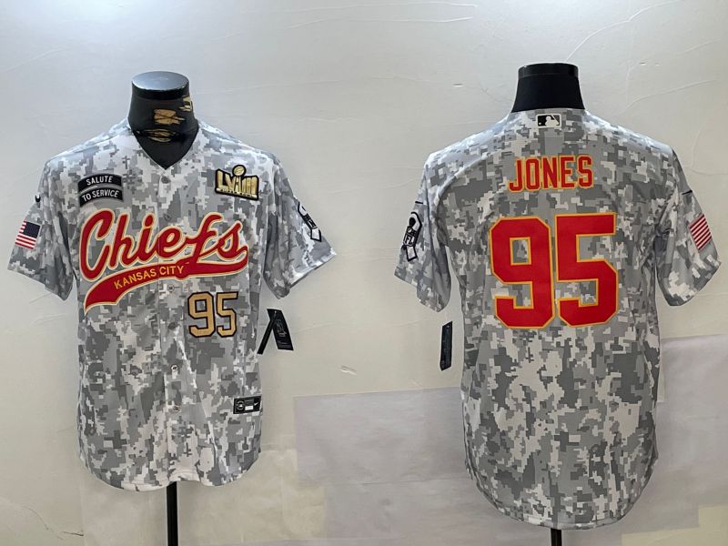 Men Kansas City Chiefs #95 Jones Nike Arctic Camo 2024 Salute to Service Limited NFL Jersey style 1->kansas city chiefs->NFL Jersey